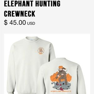 SOLD Barstool Tennessee Alabama Elephant Hunting Pullover